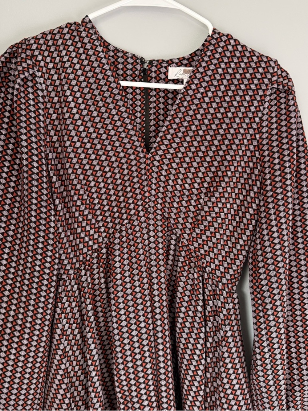 Love, Whit By Whitney Port Purple Geo Printed Dress View 5